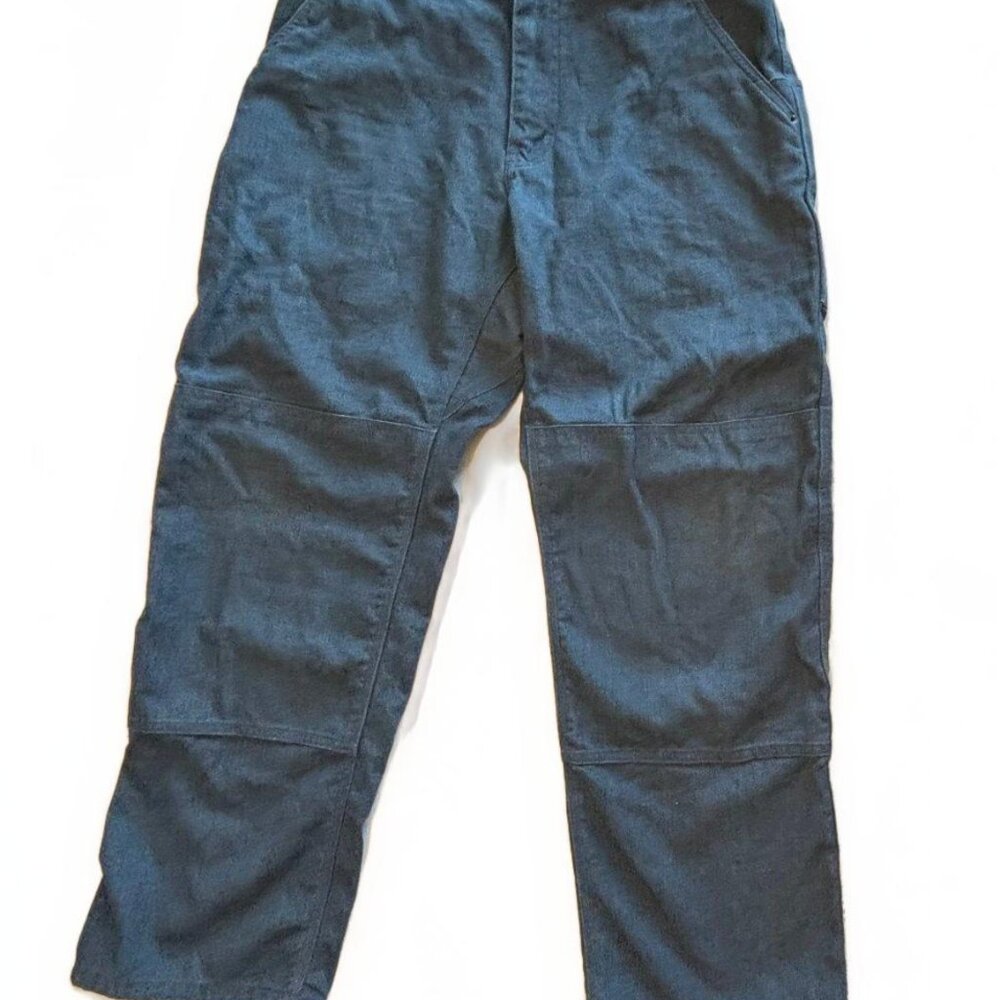 Blue Mens All Season Hemp Canvas double knee pants Size 36